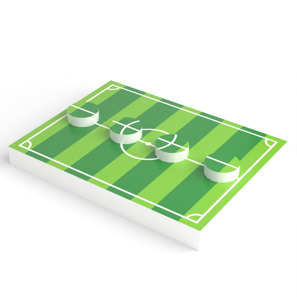 Minifigure stand 4 × 3 — Football pitch (figure not included)