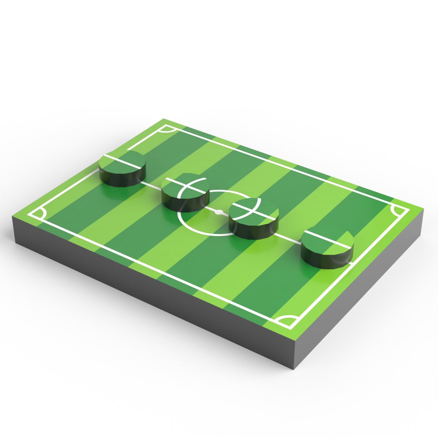 Minifigure stand 4 × 3 — Football pitch (figure not included)
