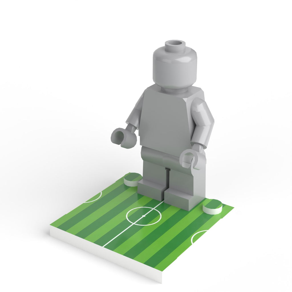 Minifigure stand 4 × 4 — Football pitch (figure not included)