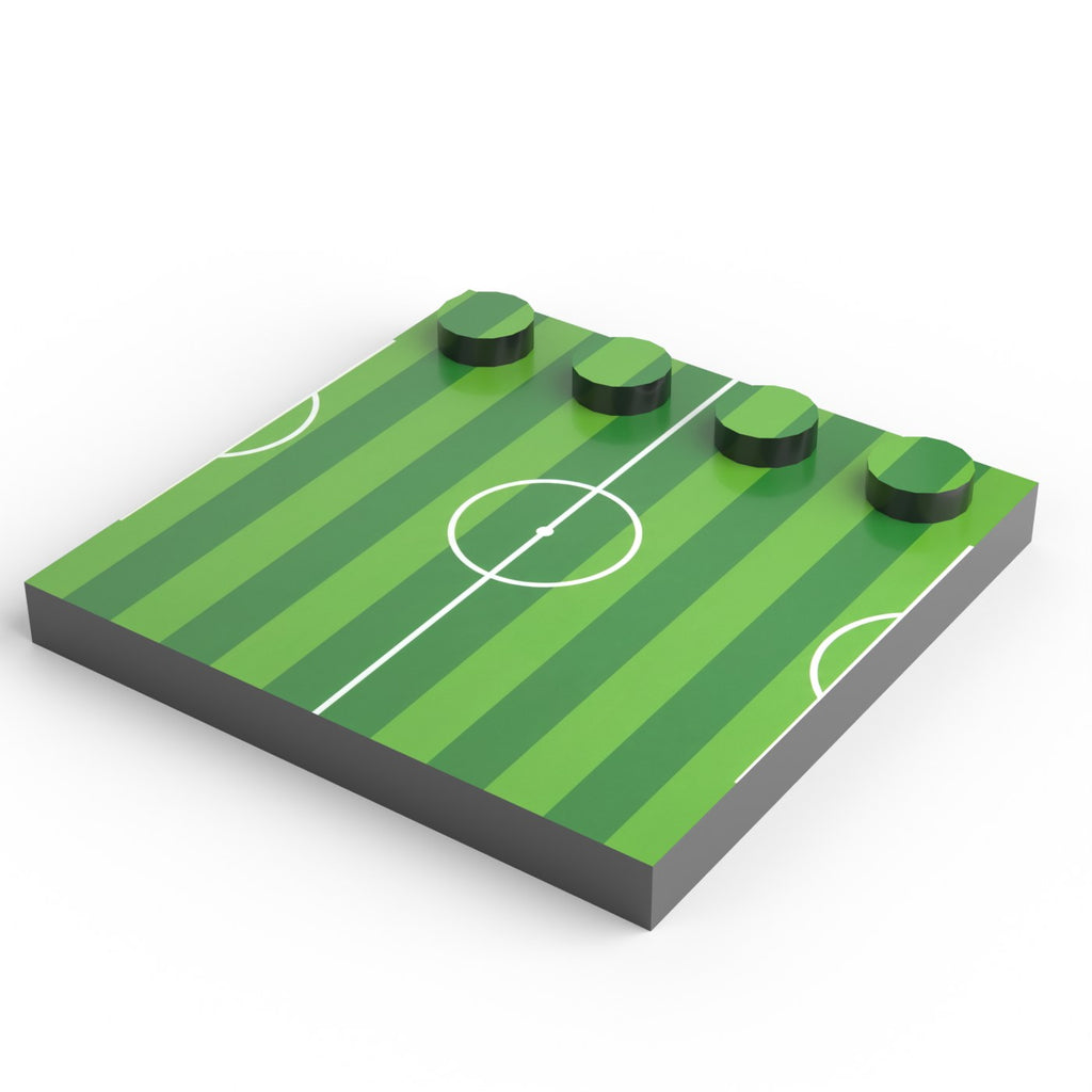 Minifigure stand 4 × 4 — Football pitch (figure not included)