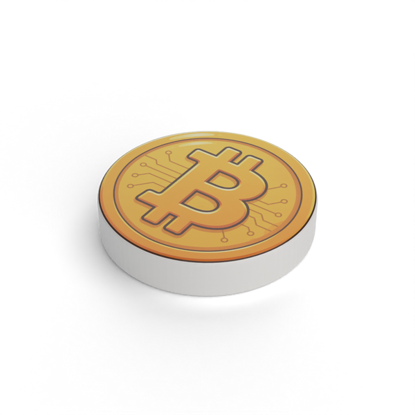 Płytka z nadrukiem «Moneta bitcoin»