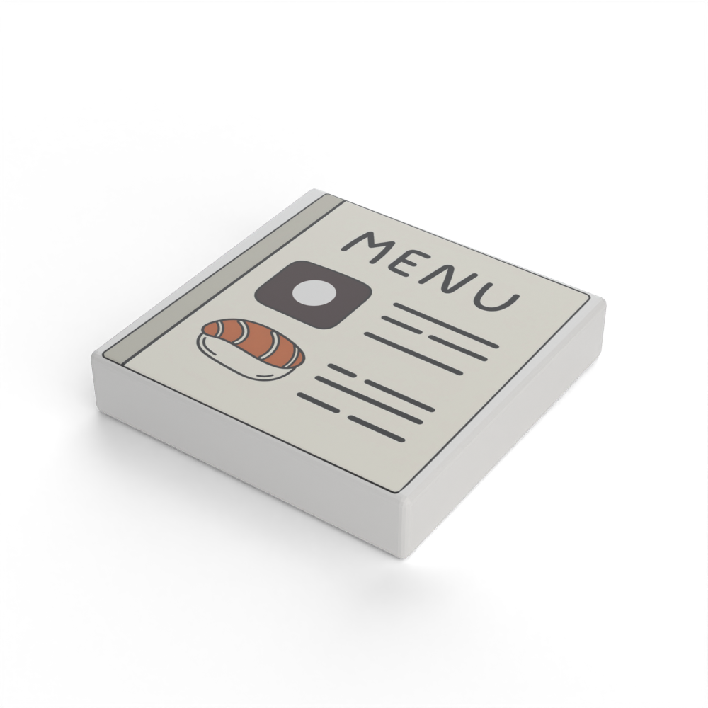 Płytka z nadrukiem «Menu»