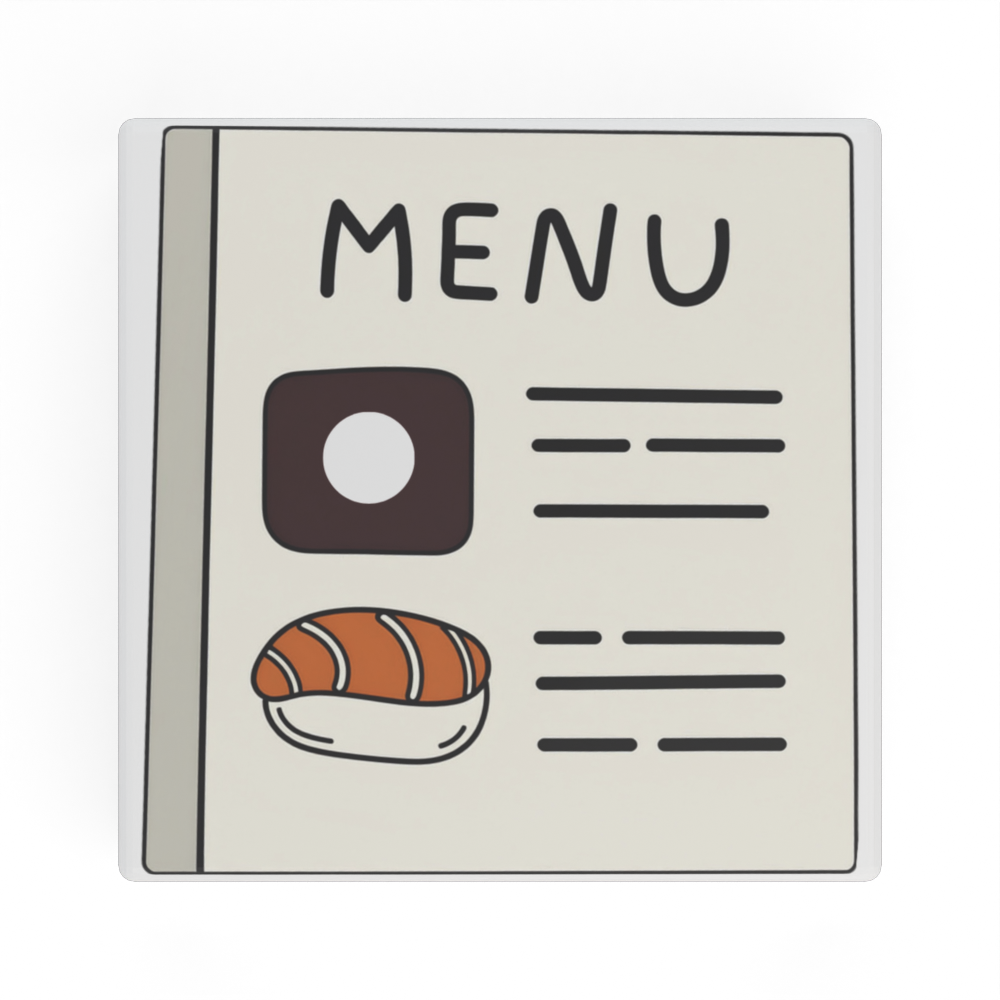 Płytka z nadrukiem «Menu»