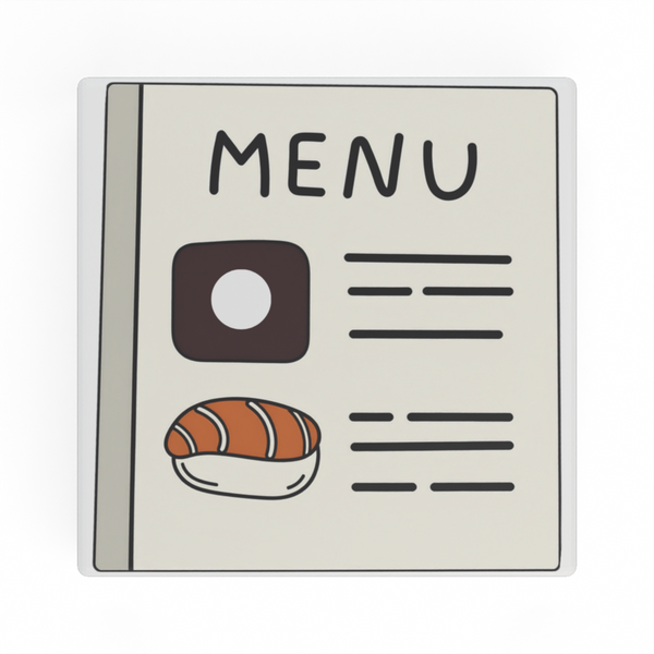 Płytka z nadrukiem «Menu»