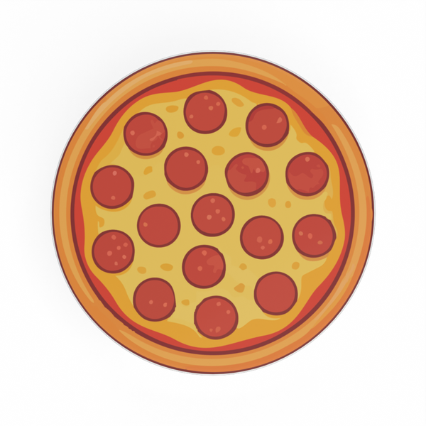 Płytka z nadrukiem «Pizza z pepperoni»