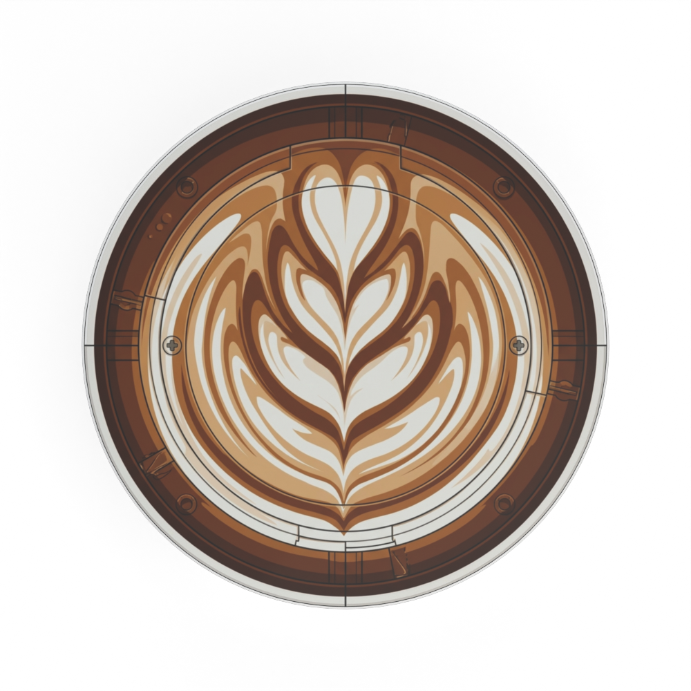 Płytka z nadrukiem «Latte art»