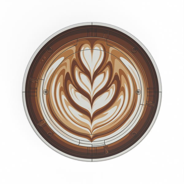 Płytka z nadrukiem «Latte art»