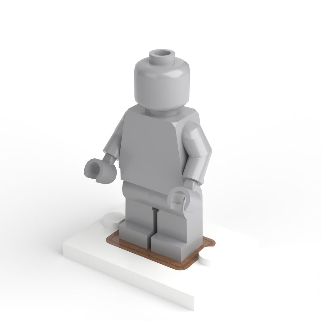 Minifigure stand 4 × 3 — Wooden plaque (figure not included)