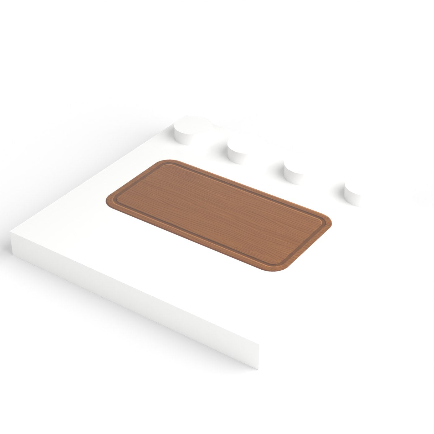 Minifigure stand 4 × 4 — Wooden plaque (figure not included)