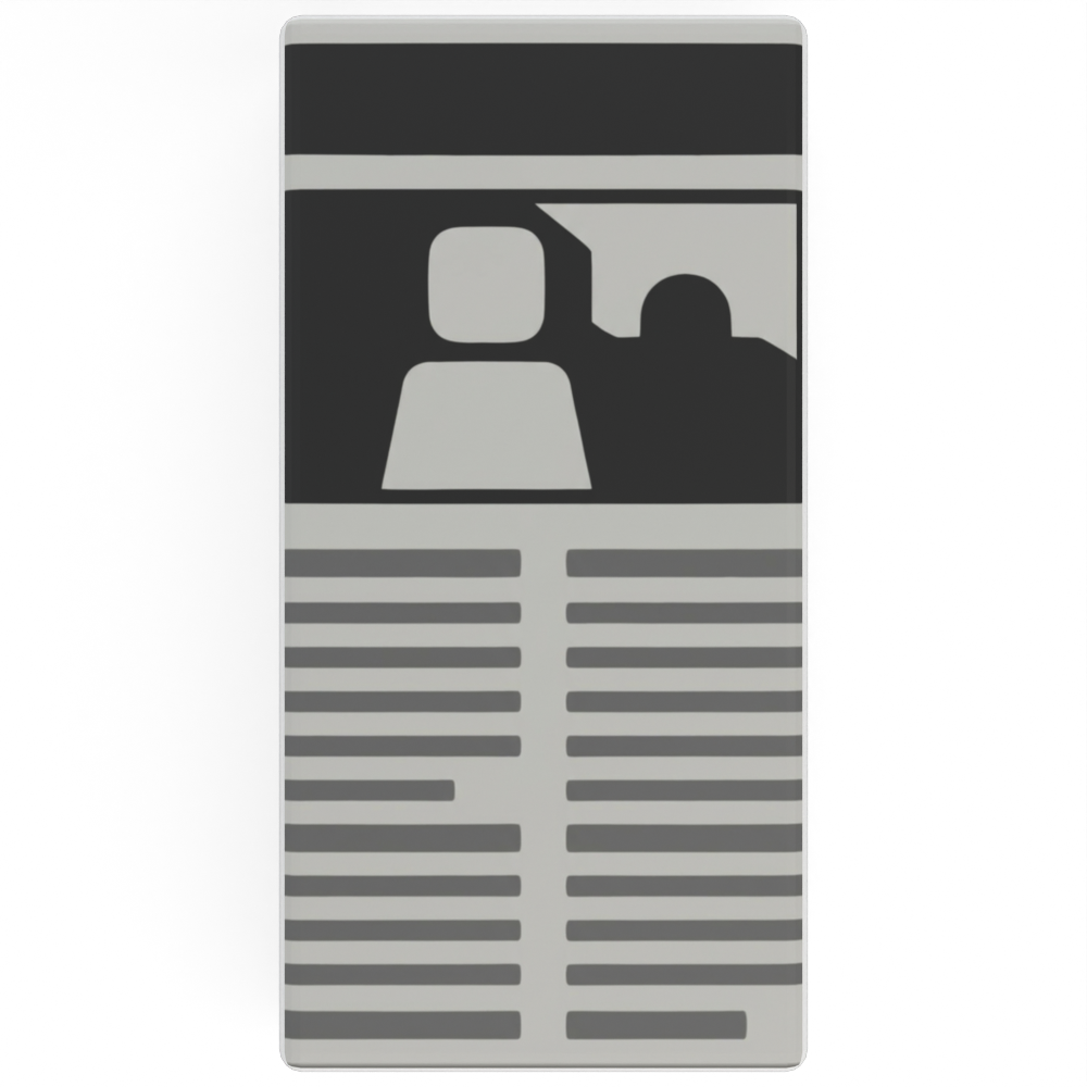 Płytka z nadrukiem «Gazeta»