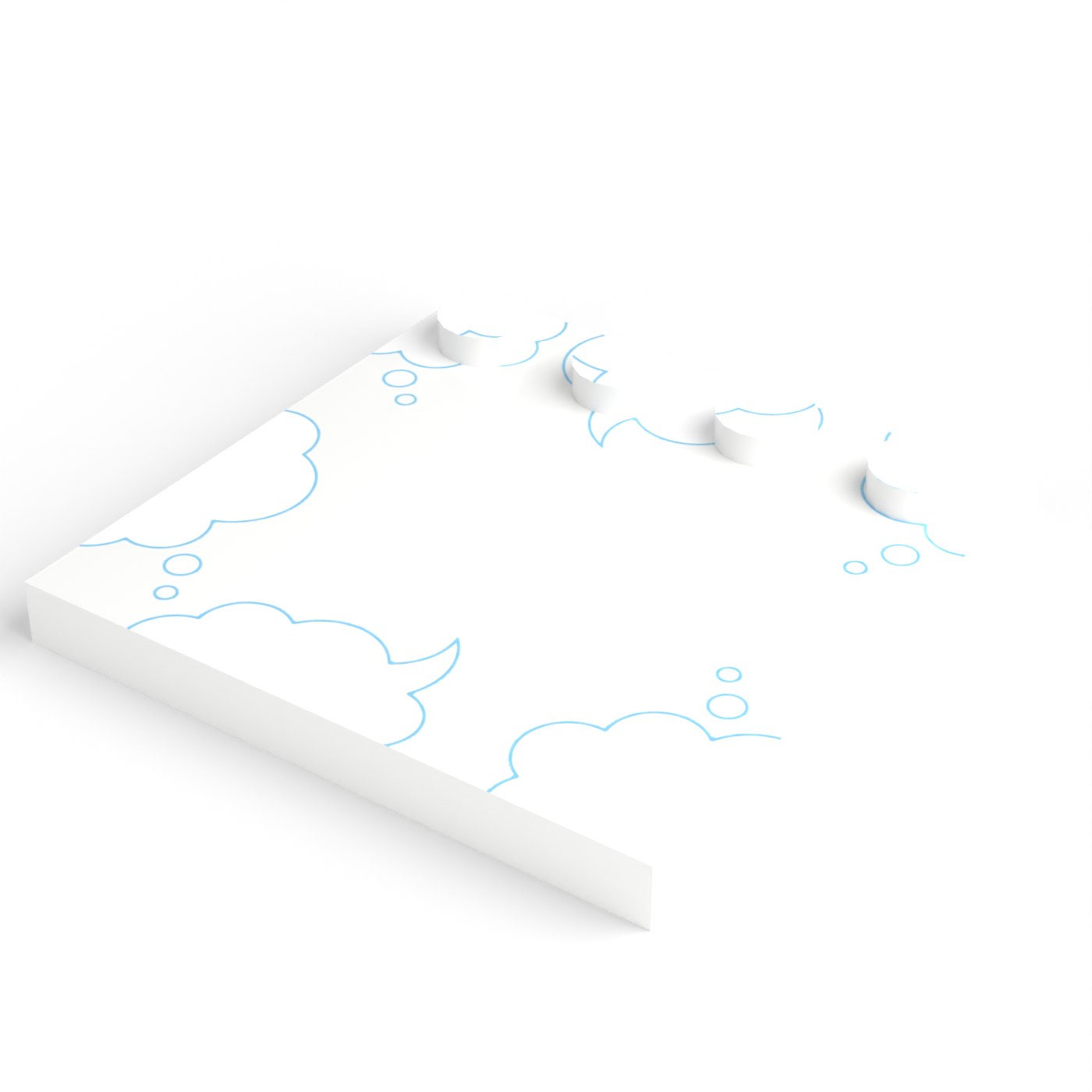 Minifigure stand 4 × 4 — Speech cloud (figure not included)