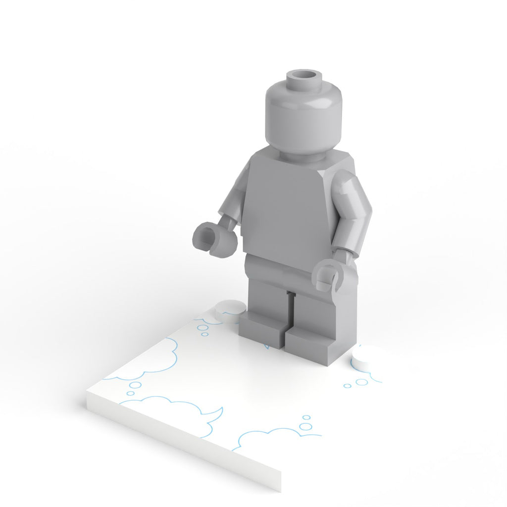 Minifigure stand 4 × 4 — Speech cloud (figure not included)