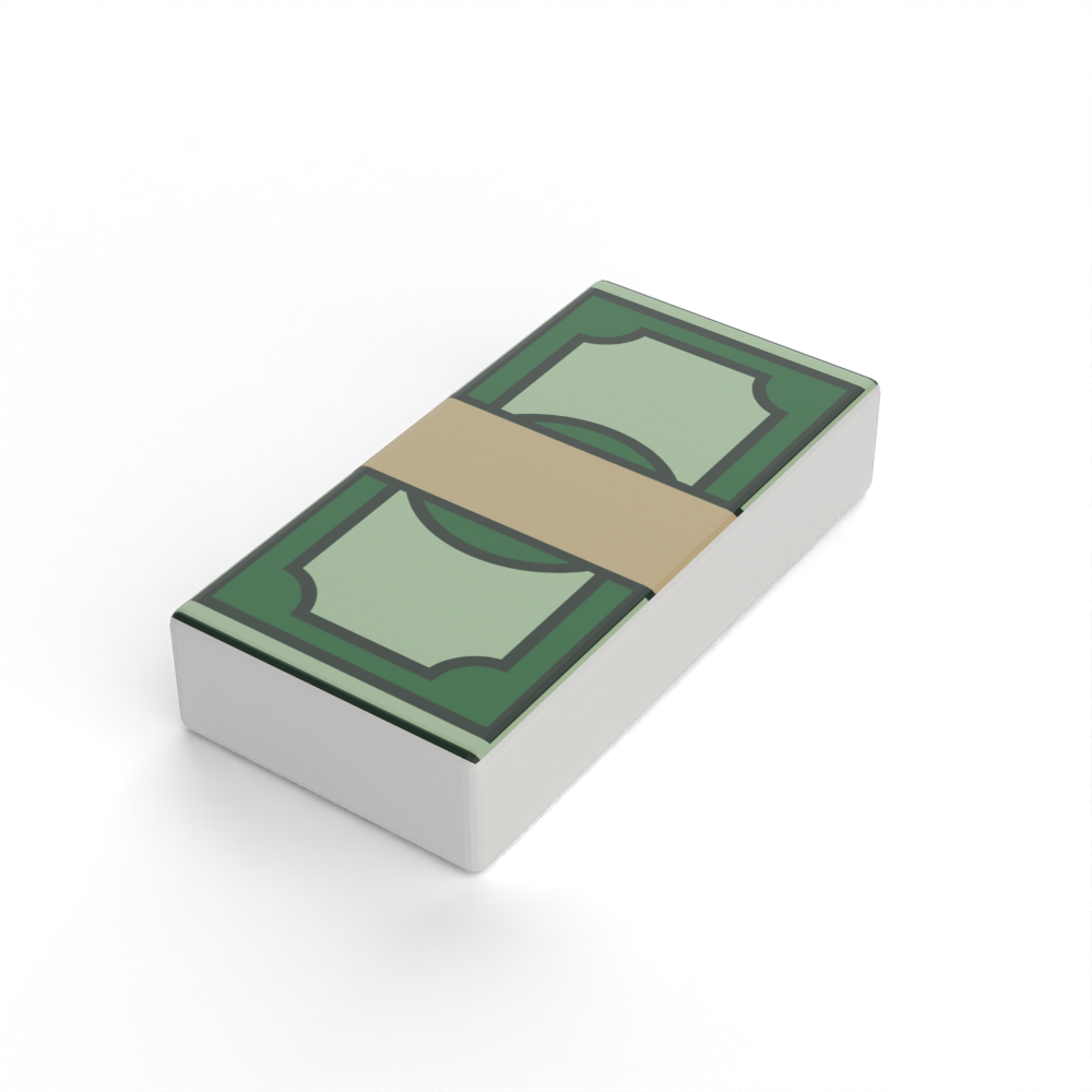 Płytka z nadrukiem «Plik banknotów»