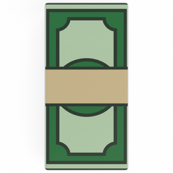Płytka z nadrukiem «Plik banknotów»