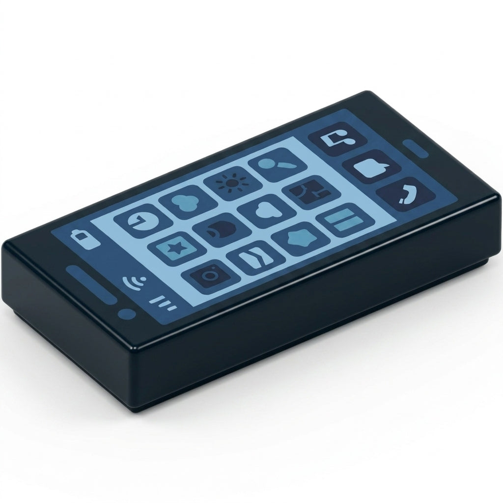 Kafelek 1 x 2 ze smartfonem, nadruk ikon