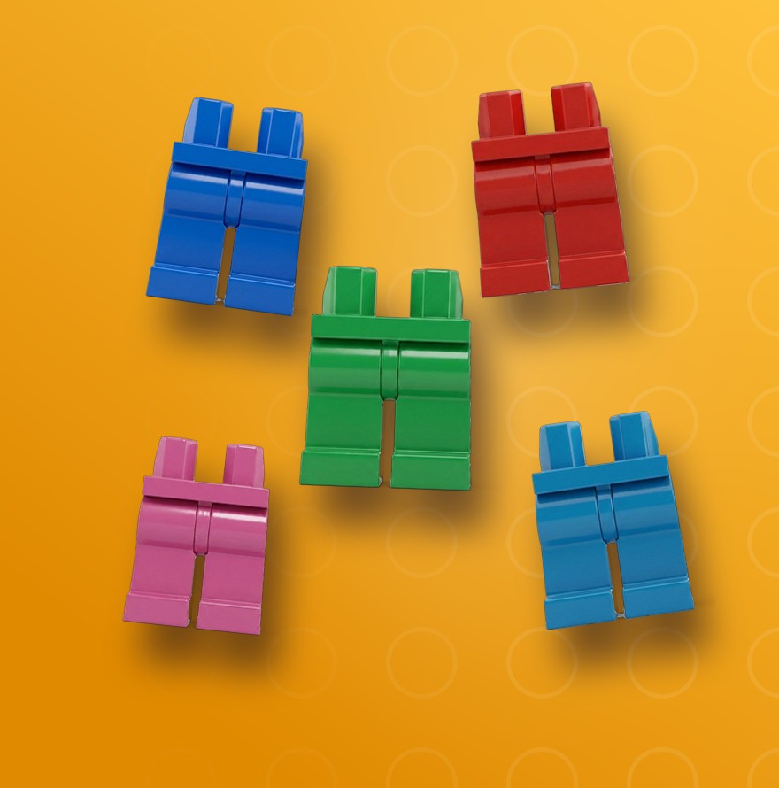 Nogi minifigurek LEGO® w różnych kolorach