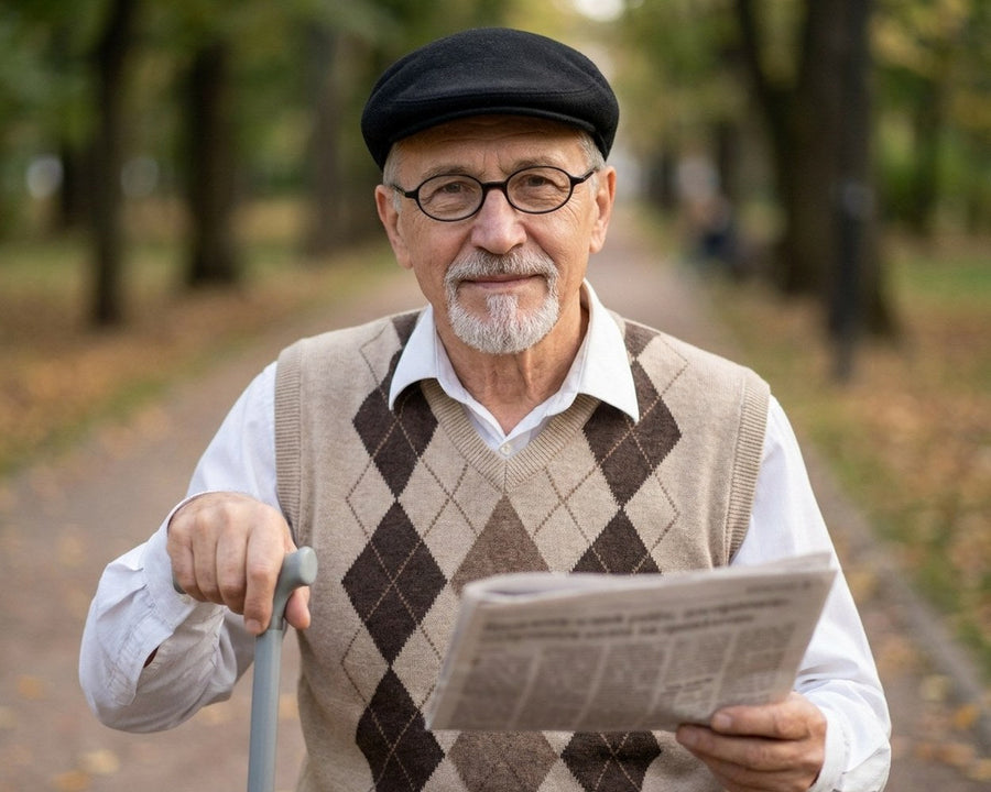 Photo used to make the grandpa figure