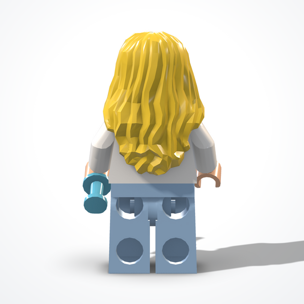 Minifigura della dottoressa in mattoncini — vista posteriore