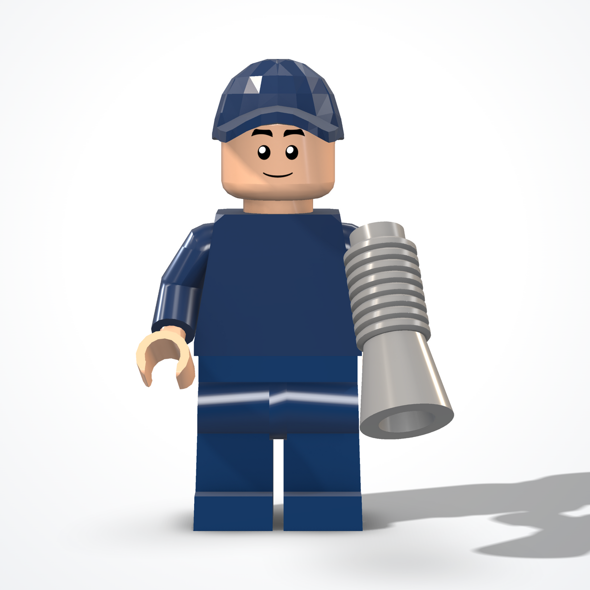Minifigura dell'allenatore in mattoncini — vista frontale