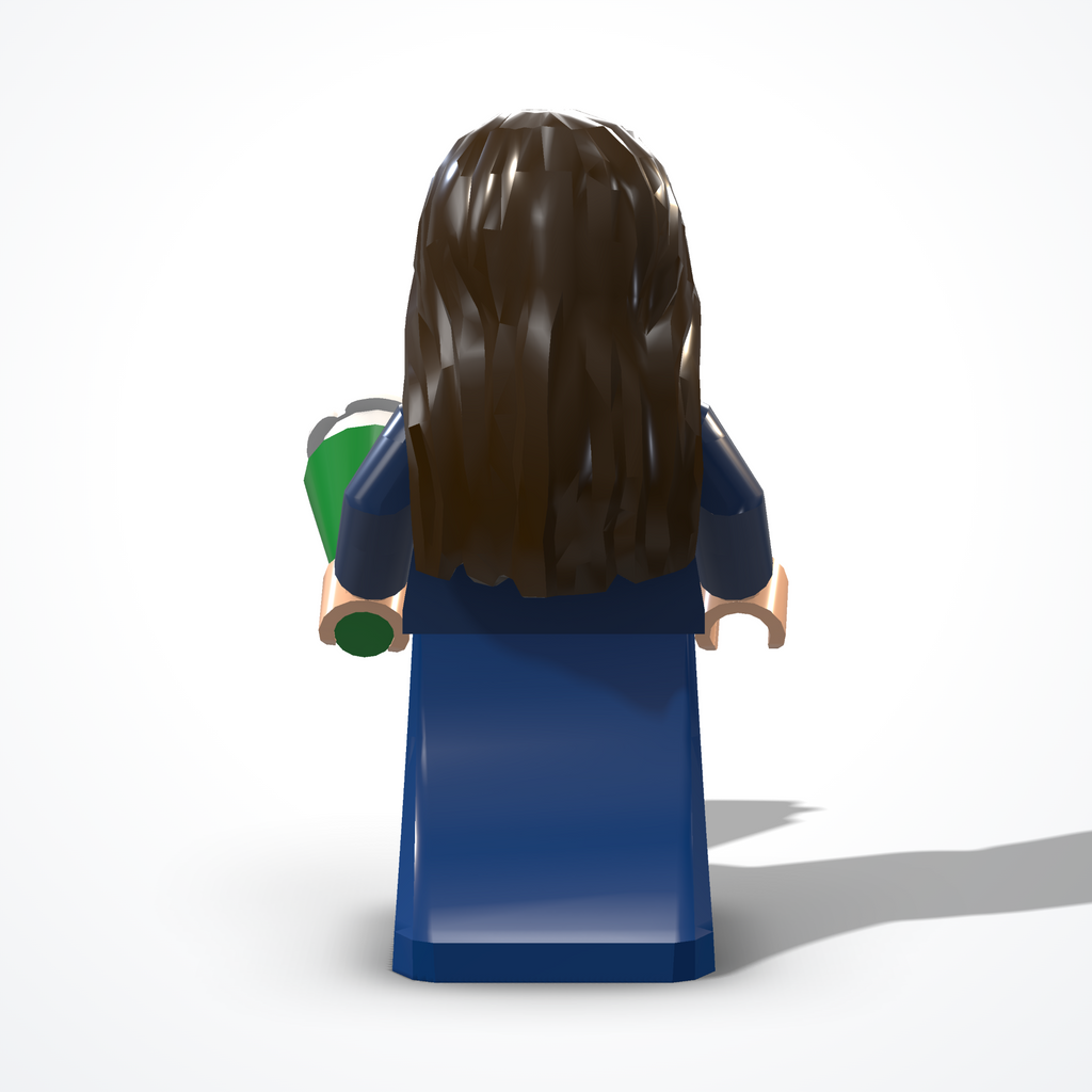 Minifigura della diplomata in mattoncini — vista posteriore