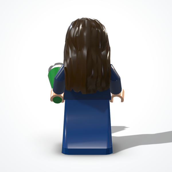 Minifigura della diplomata in mattoncini — vista posteriore