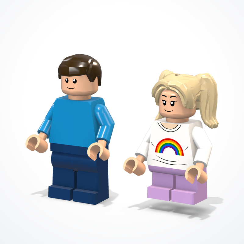 Minifigure di papà con figlia