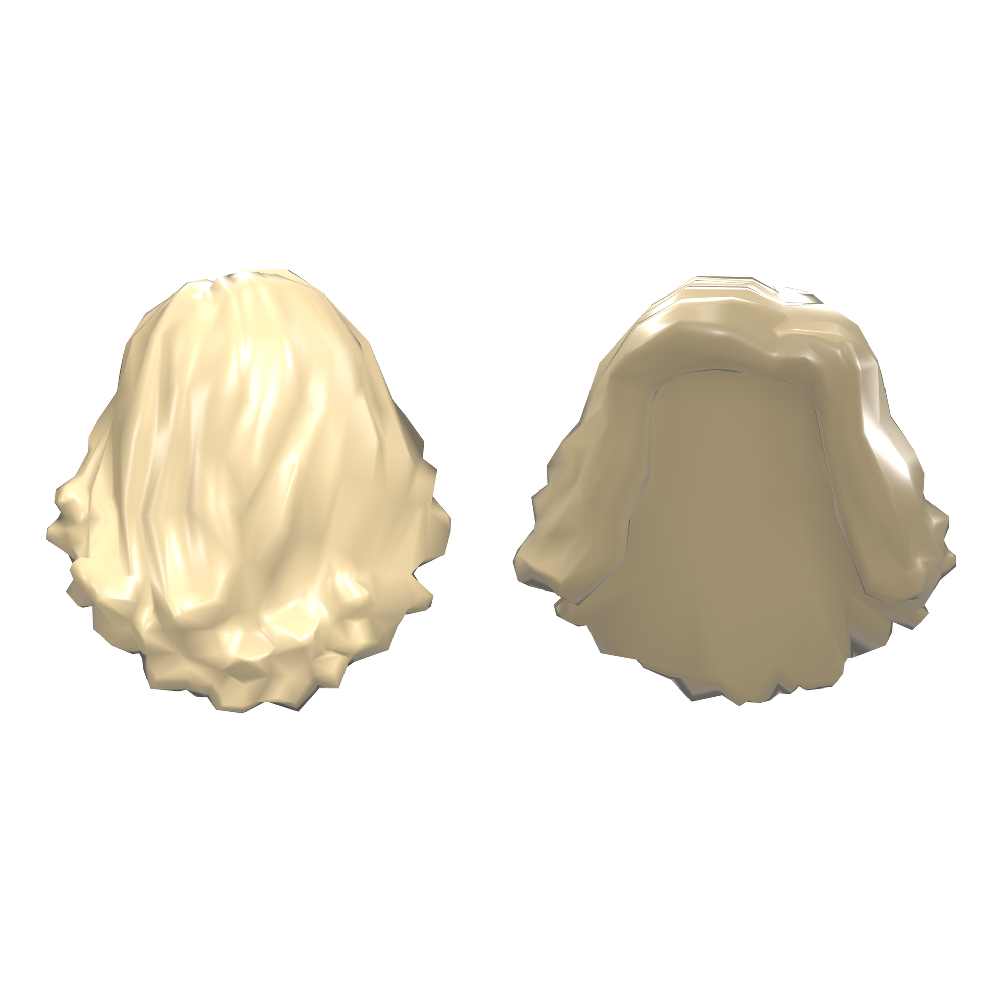 Hair Mid-length with Side Part, Wavy