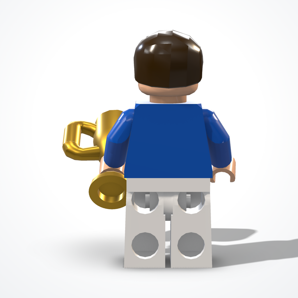 Minifigura del campione in mattoncini — vista posteriore