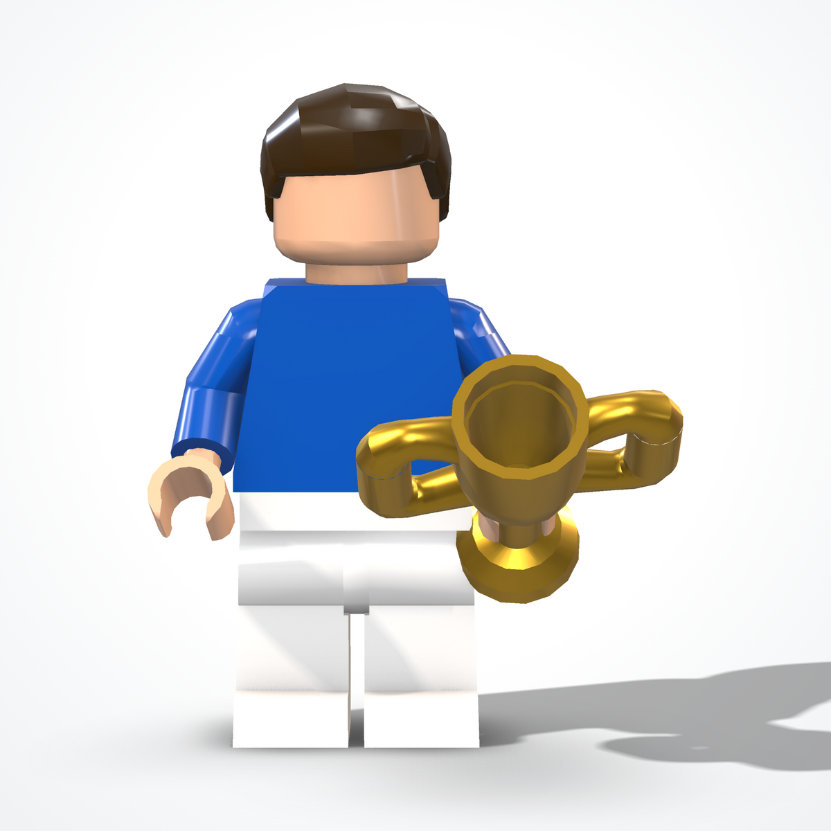 Minifigura del campione in mattoncini — vista frontale