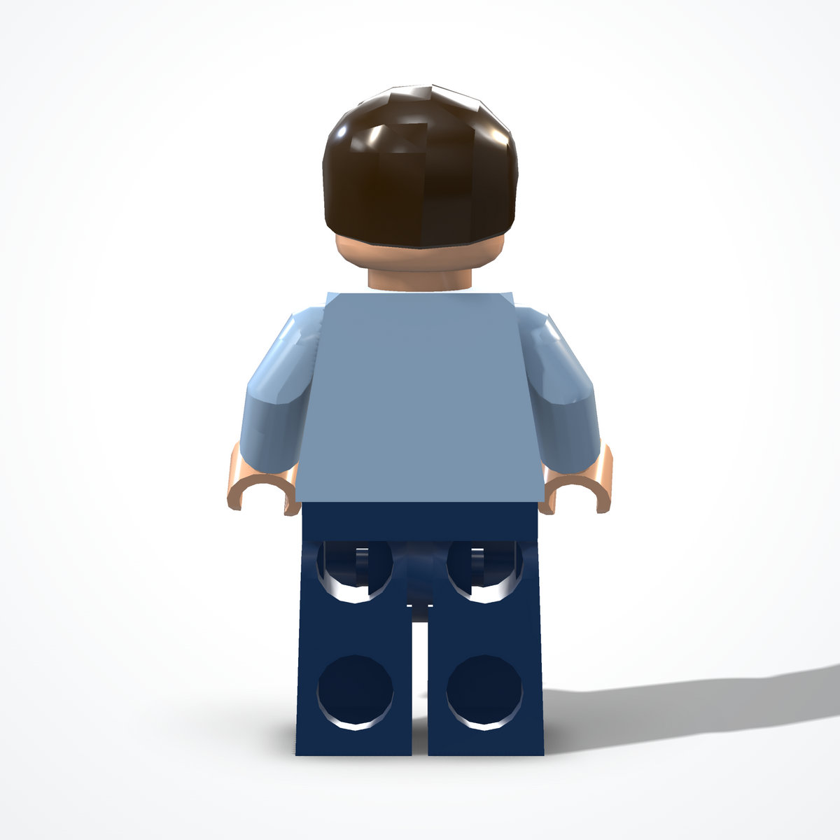 Minifigura dell'uomo in vyshyvanka in mattoncini — vista posteriore