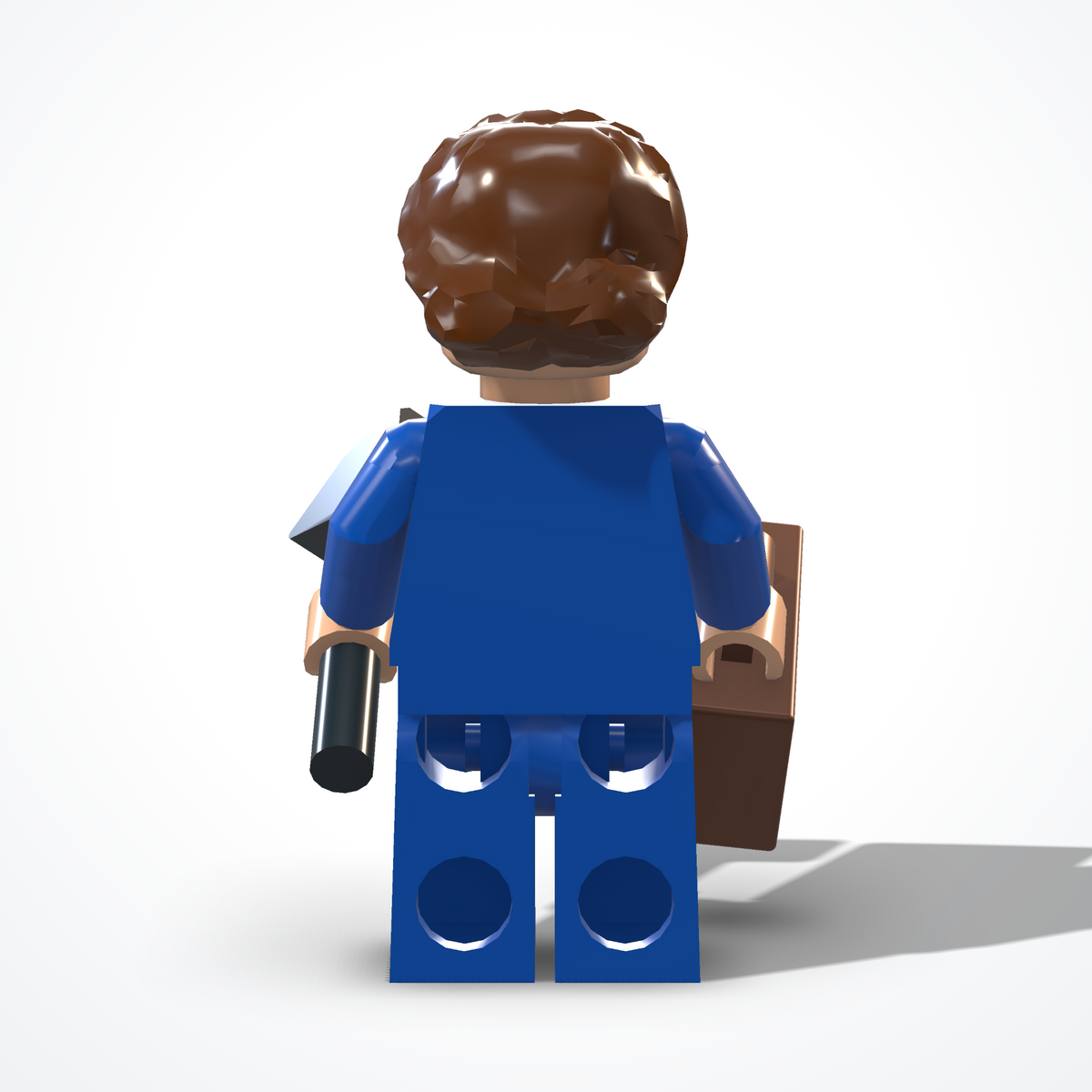 Minifigura dell'avvocata in mattoncini — vista posteriore